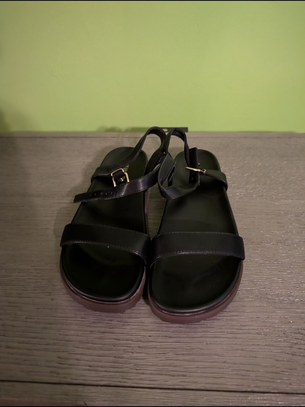 Dream Pairs Black Strappy Buckle Slingback Sandals